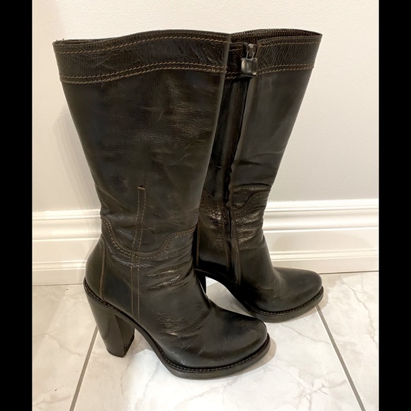 CoSTUME NATIONAL Leather Boots - Picture 1 of 9